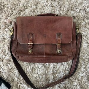 Brown Leather Messenger Bag
